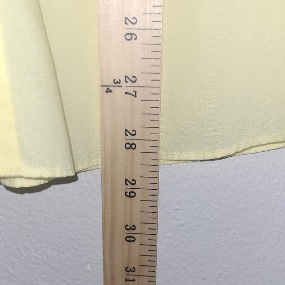 Foxcroft Pastel Yellow Button Down Shirt Pocket Wrinkle Free Long Sleeve Preppy - Picture 6 of 8